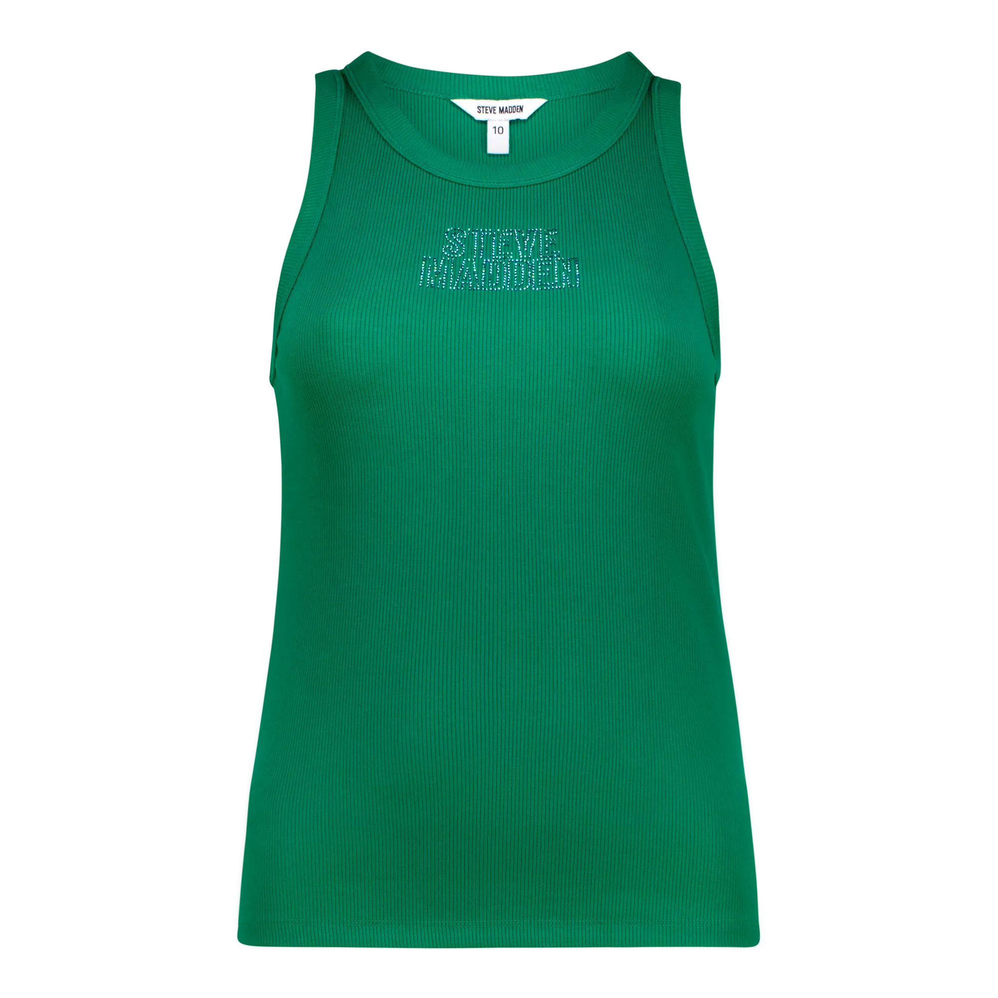 AALIYAH EMERALD SPARKLE LOGO TANK