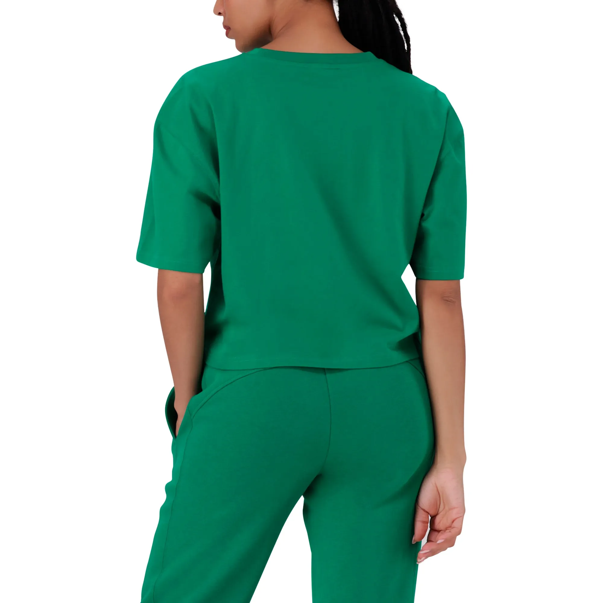 ALESSA EMERALD CROPPED BOXY T-SHIRT
