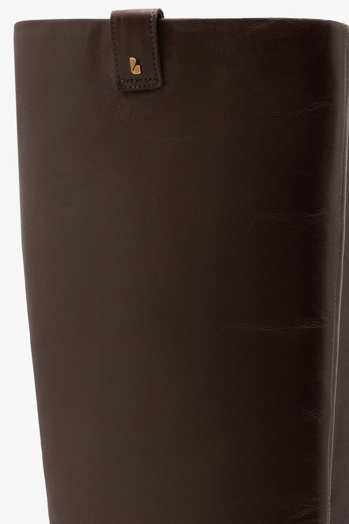 Alexis Flat Boot In Brown Leather