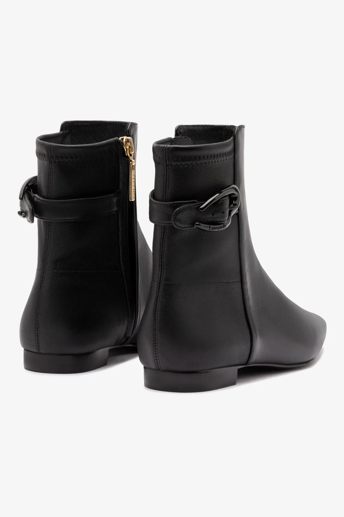 Alexis Verona Flat Boot In Black Suede