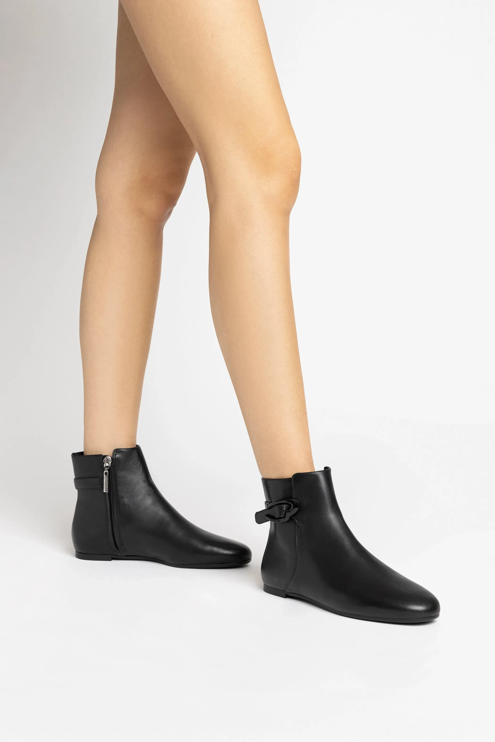 Alexis Verona Flat Boot In Black Suede