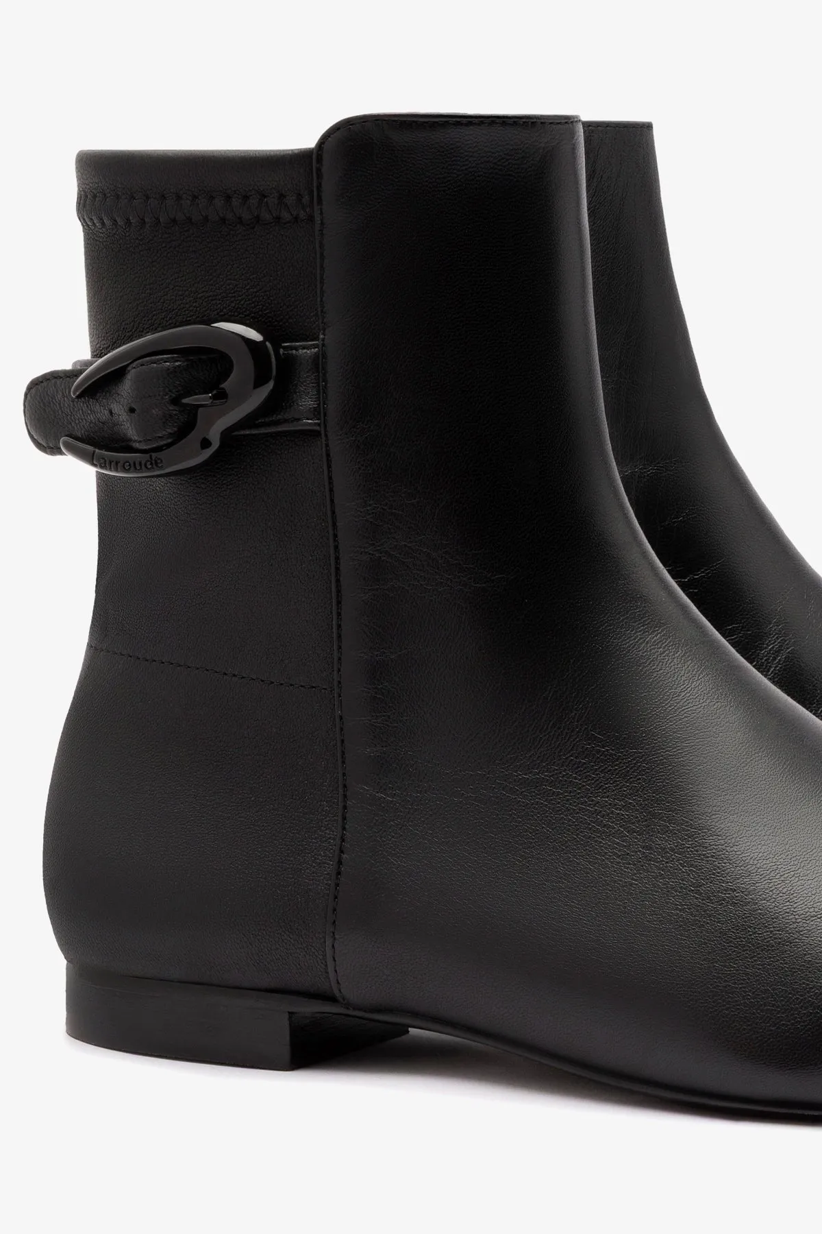 Alexis Verona Flat Boot In Black Suede