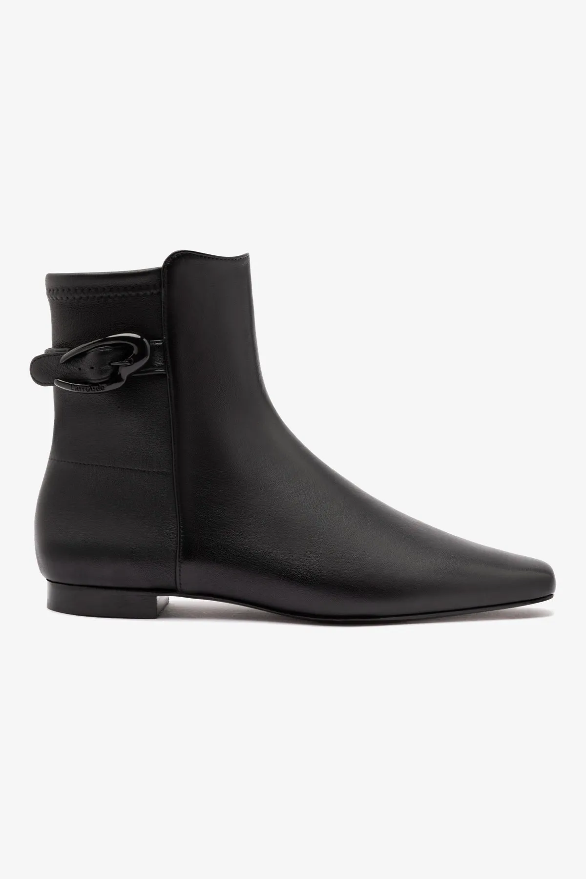 Alexis Verona Flat Boot In Black Suede