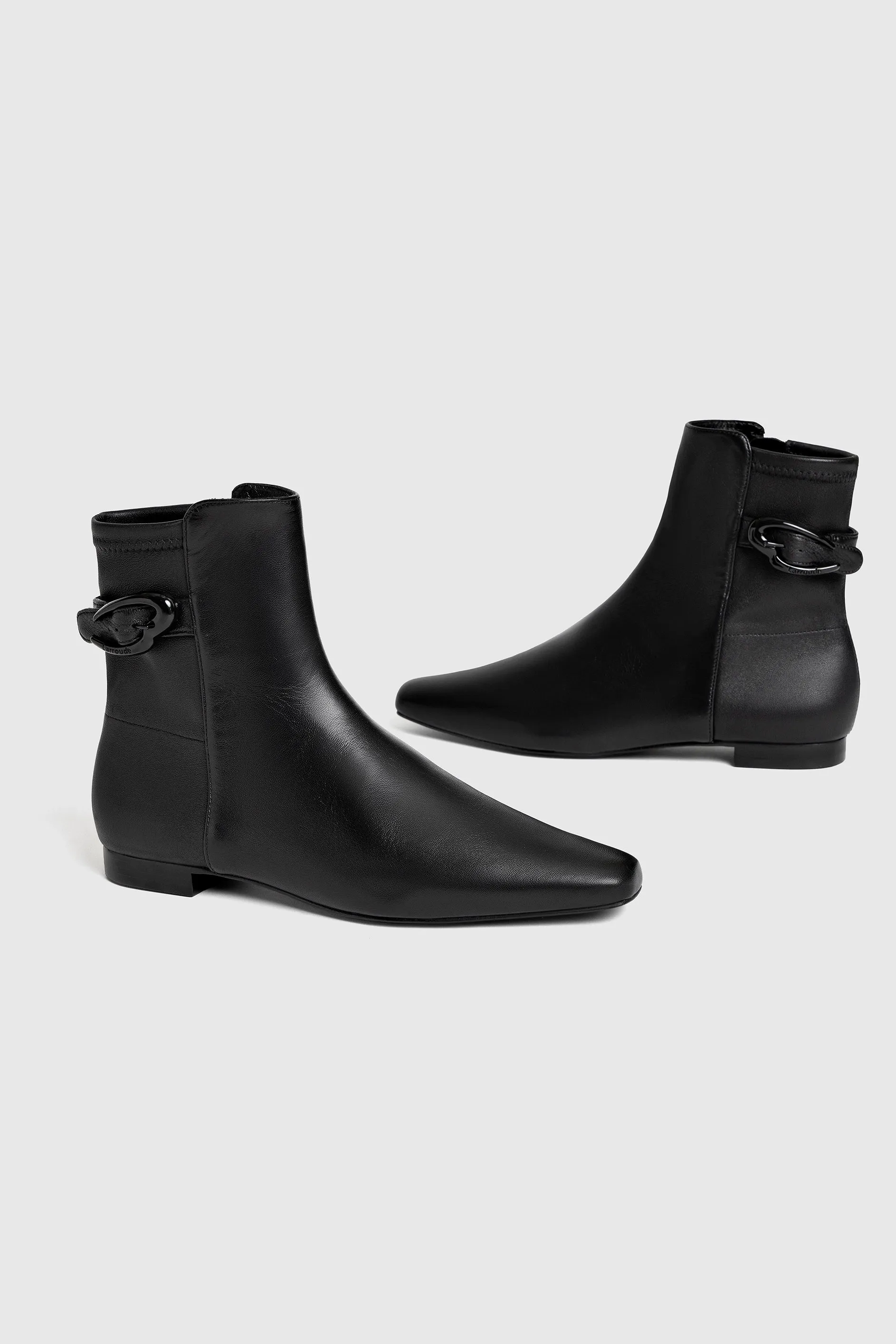 Alexis Verona Flat Boot In Black Suede