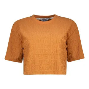 ALONDRA EMBOSSED LOGO BOXY T-SHIRT