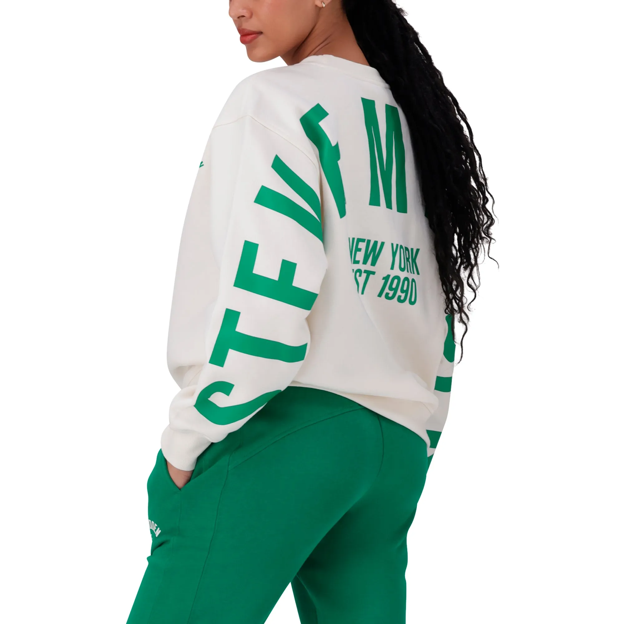 AMELIA CREAM OVERSIZED CREW NECK FLEECE SWEAT