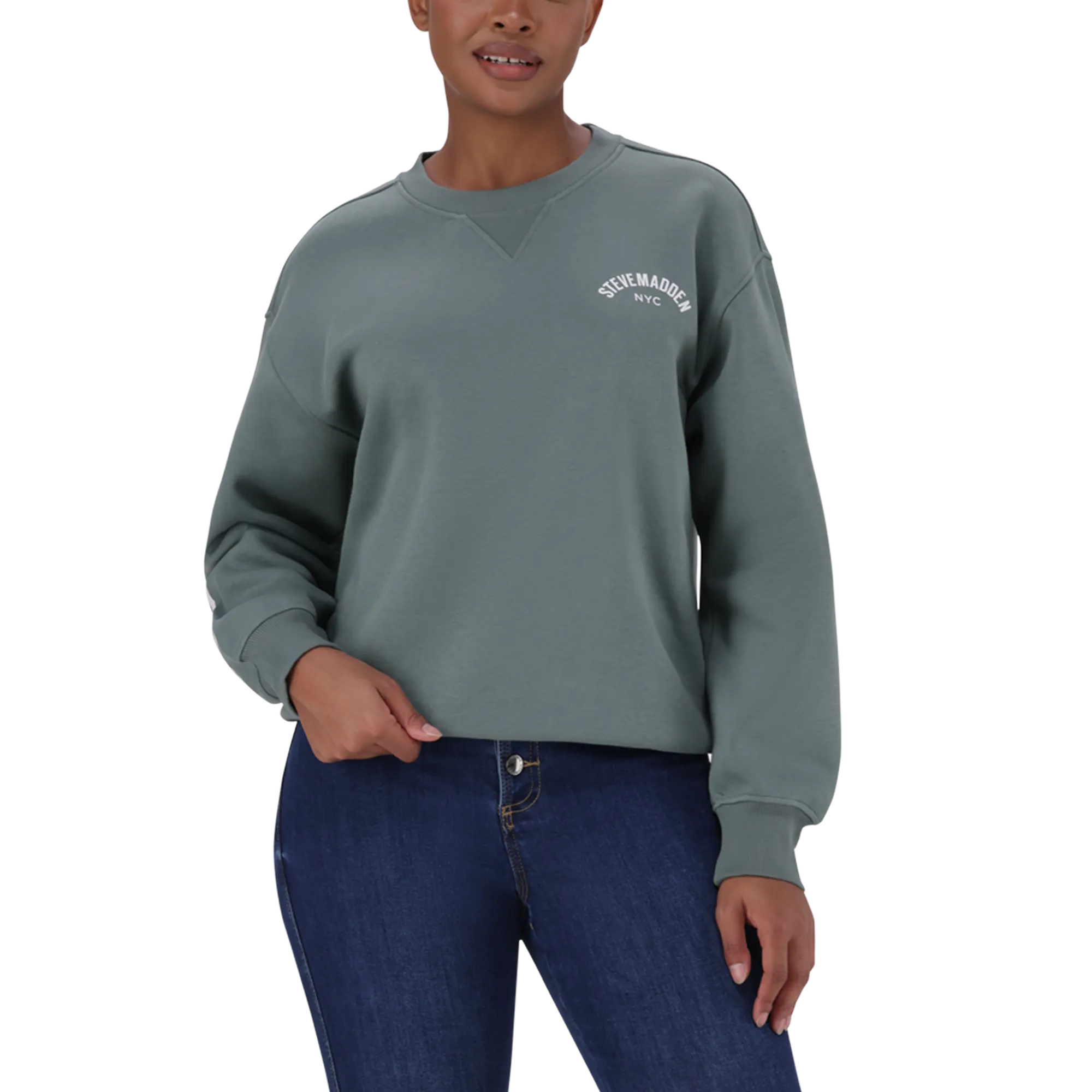 AMELIA SAGE OVERSIZED CREW NECK FLEECE SWEAT