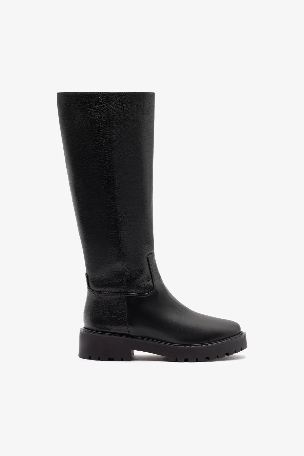 Anne Lugsole Boot In Black Leather