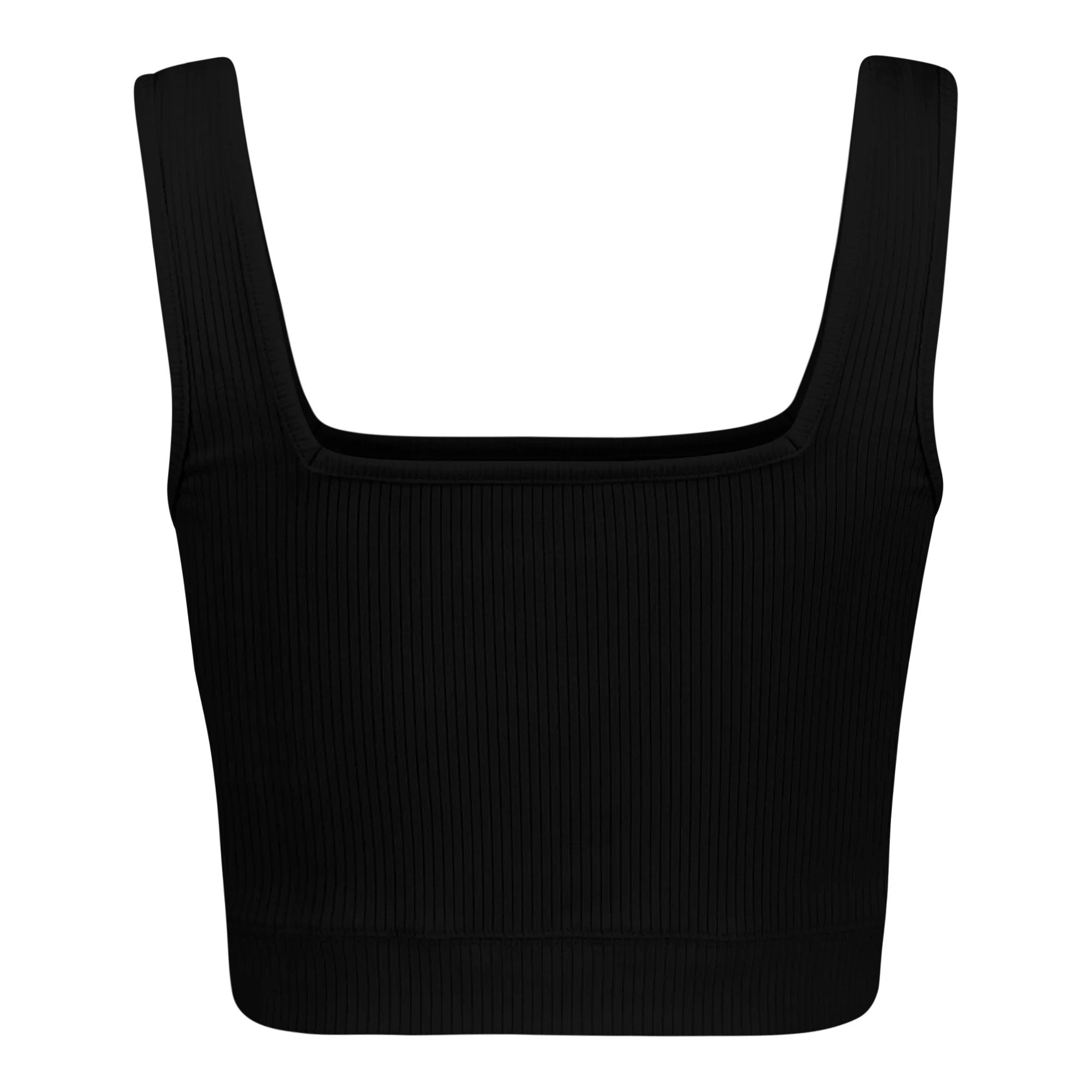 ARIANNA BLACK CROPPED TOP WITH ROSE