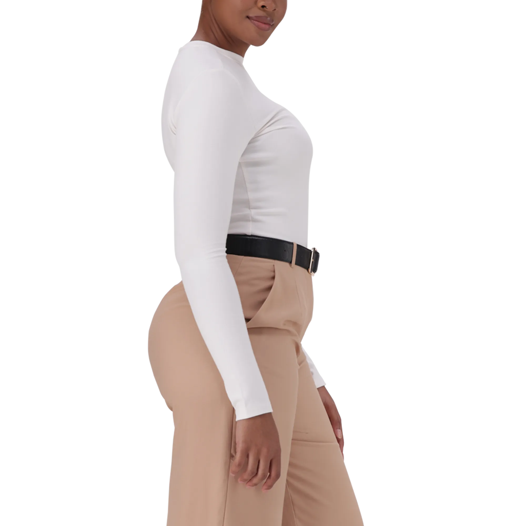 ARLITH CREAM ROUND NECK TOP