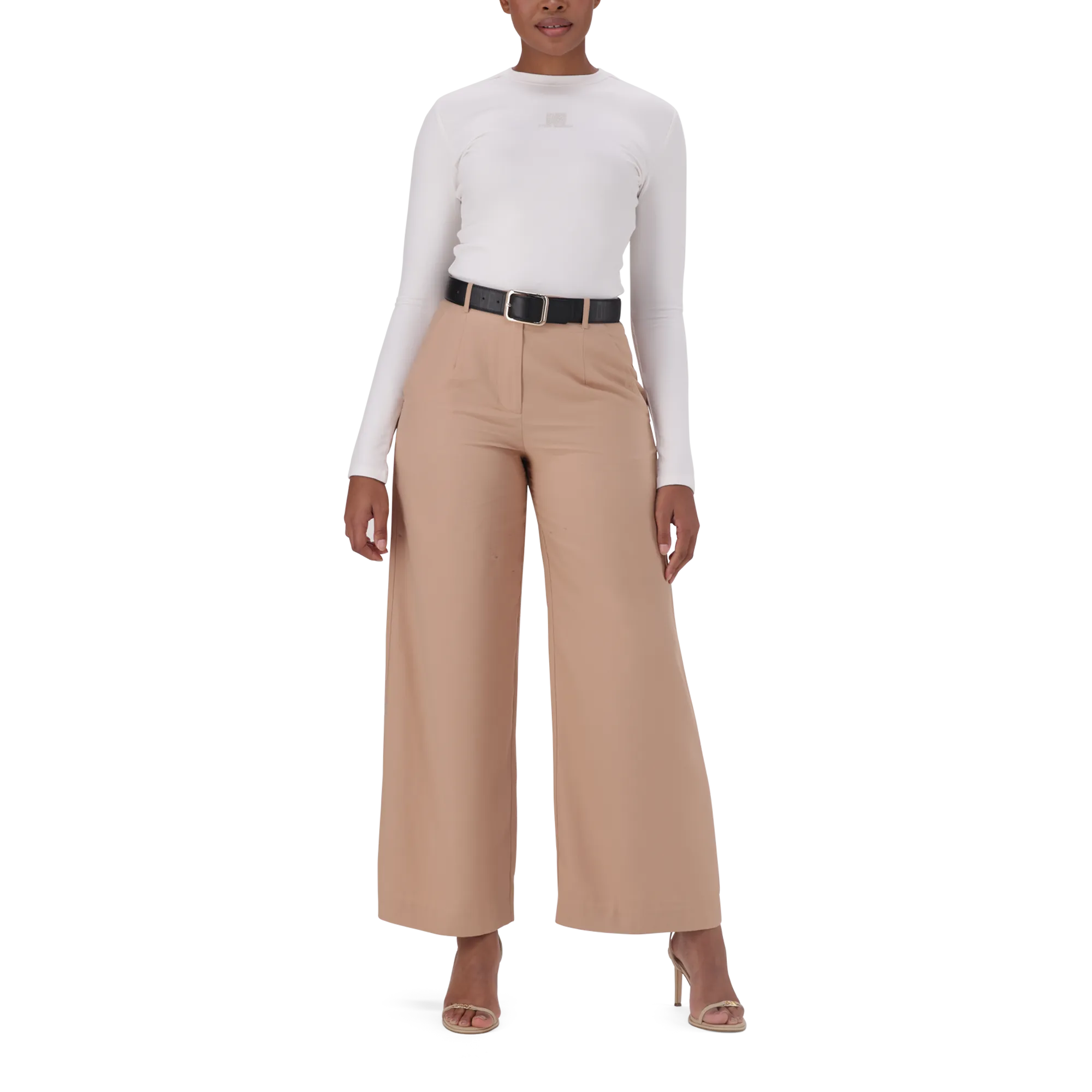 ARLITH CREAM ROUND NECK TOP