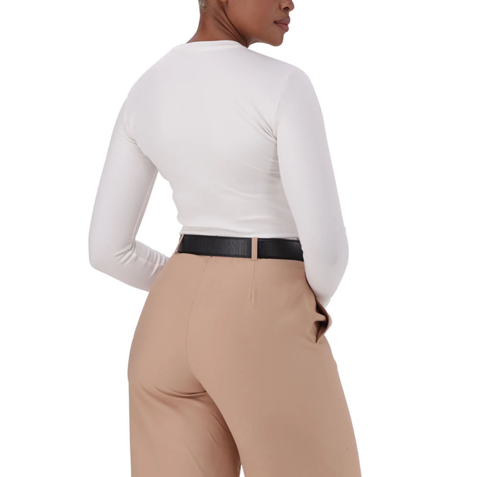 ARLITH CREAM ROUND NECK TOP