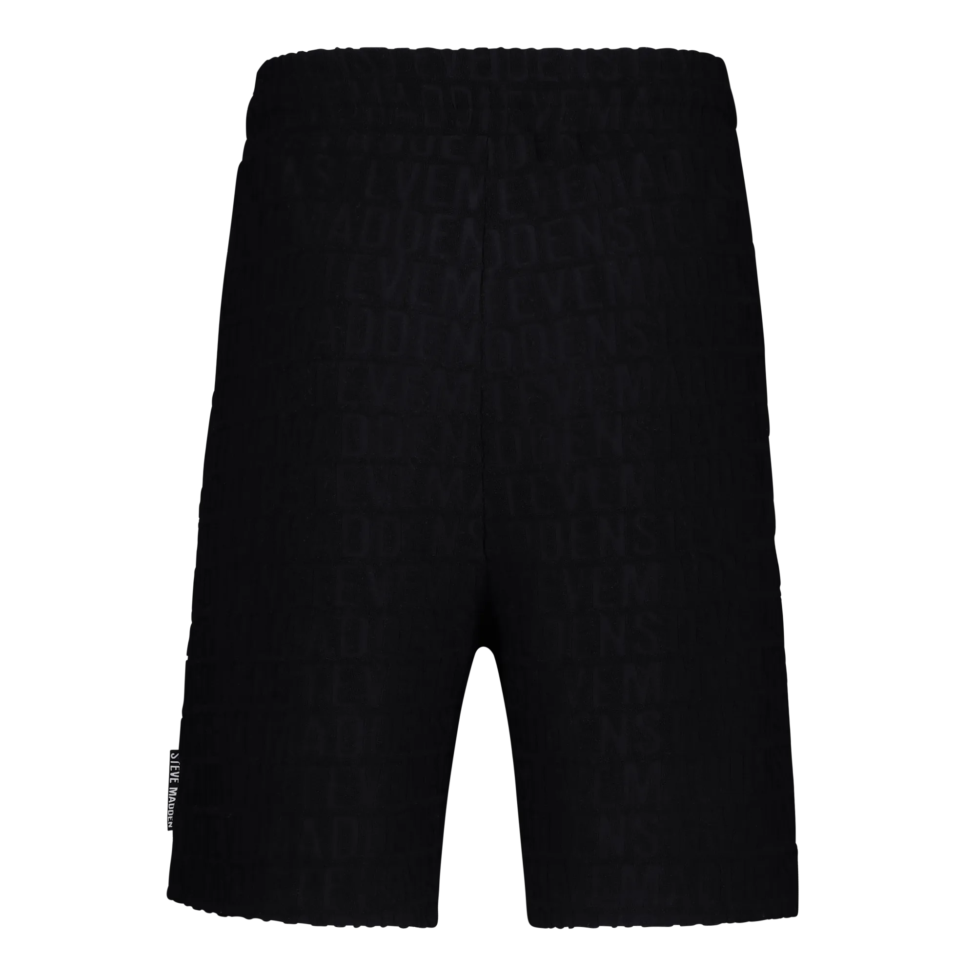 ASHTON BLACK EMBOSSED JOGGER SHORTS
