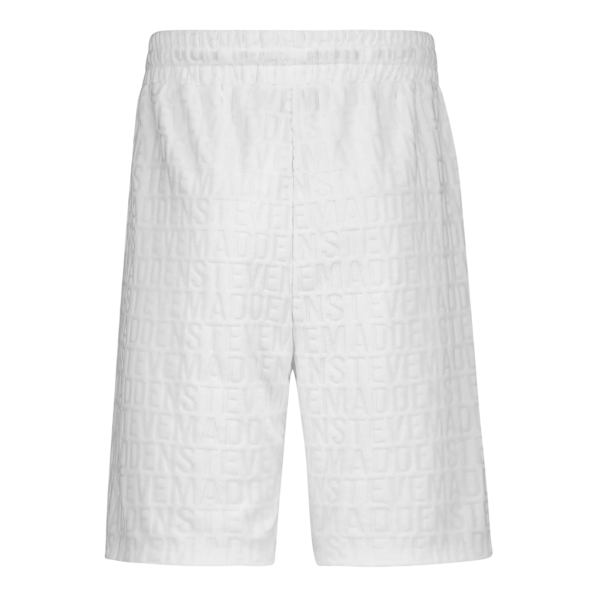 ASHTON OFF WHITE EMBOSSED JOGGER SHORTS