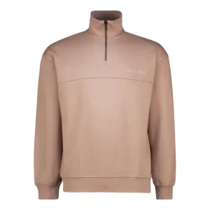 ATLAS TAUPE FRENCH TERRY COLLARED SWEAT