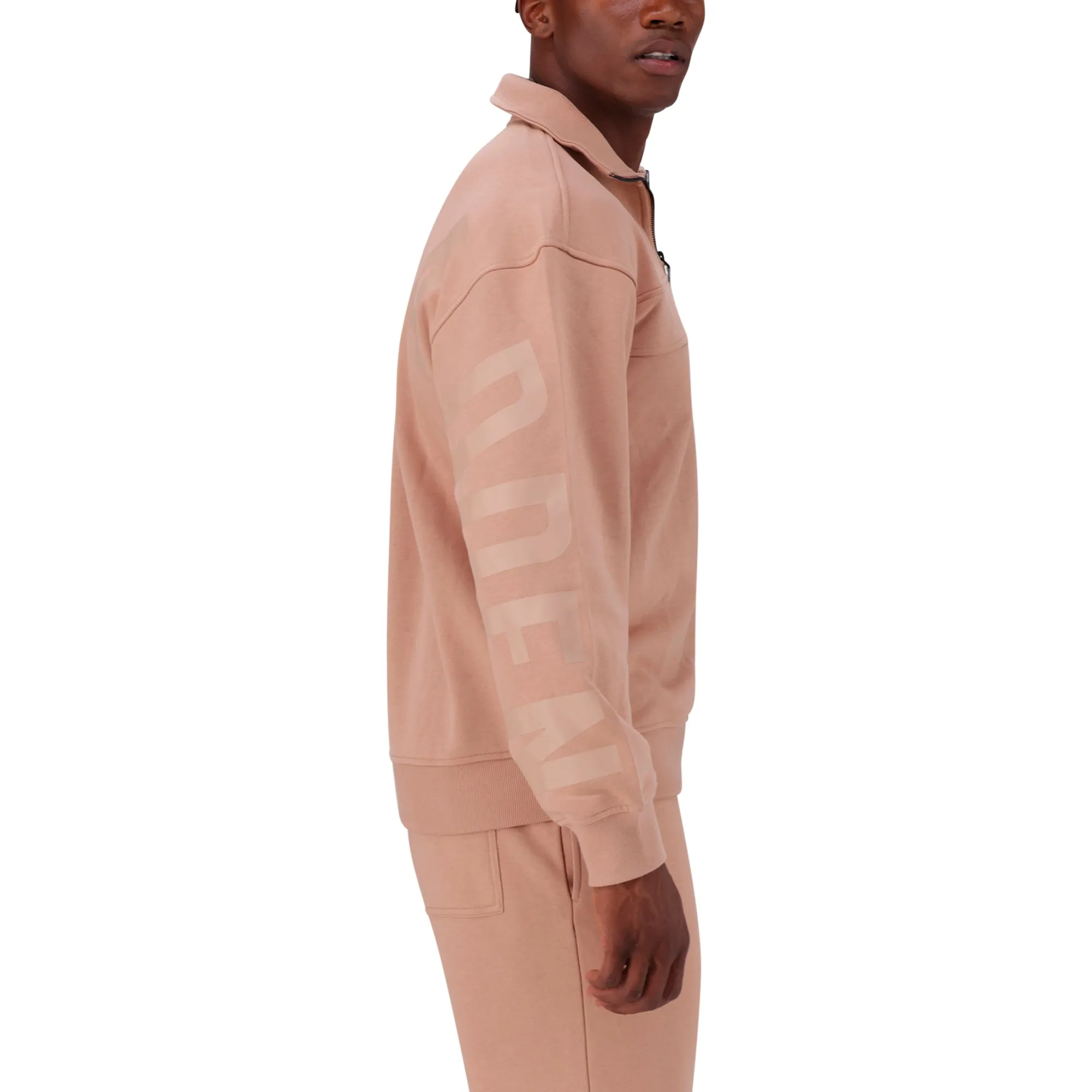 ATLAS TAUPE FRENCH TERRY COLLARED SWEAT