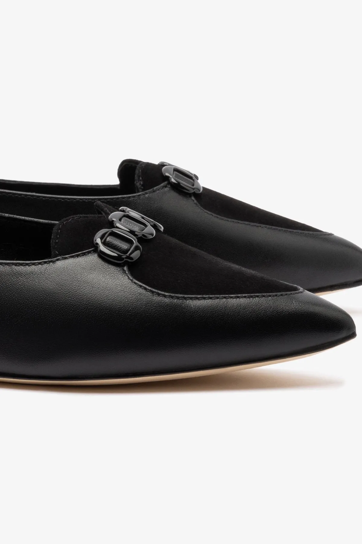 Audrey Flat In Black Leather