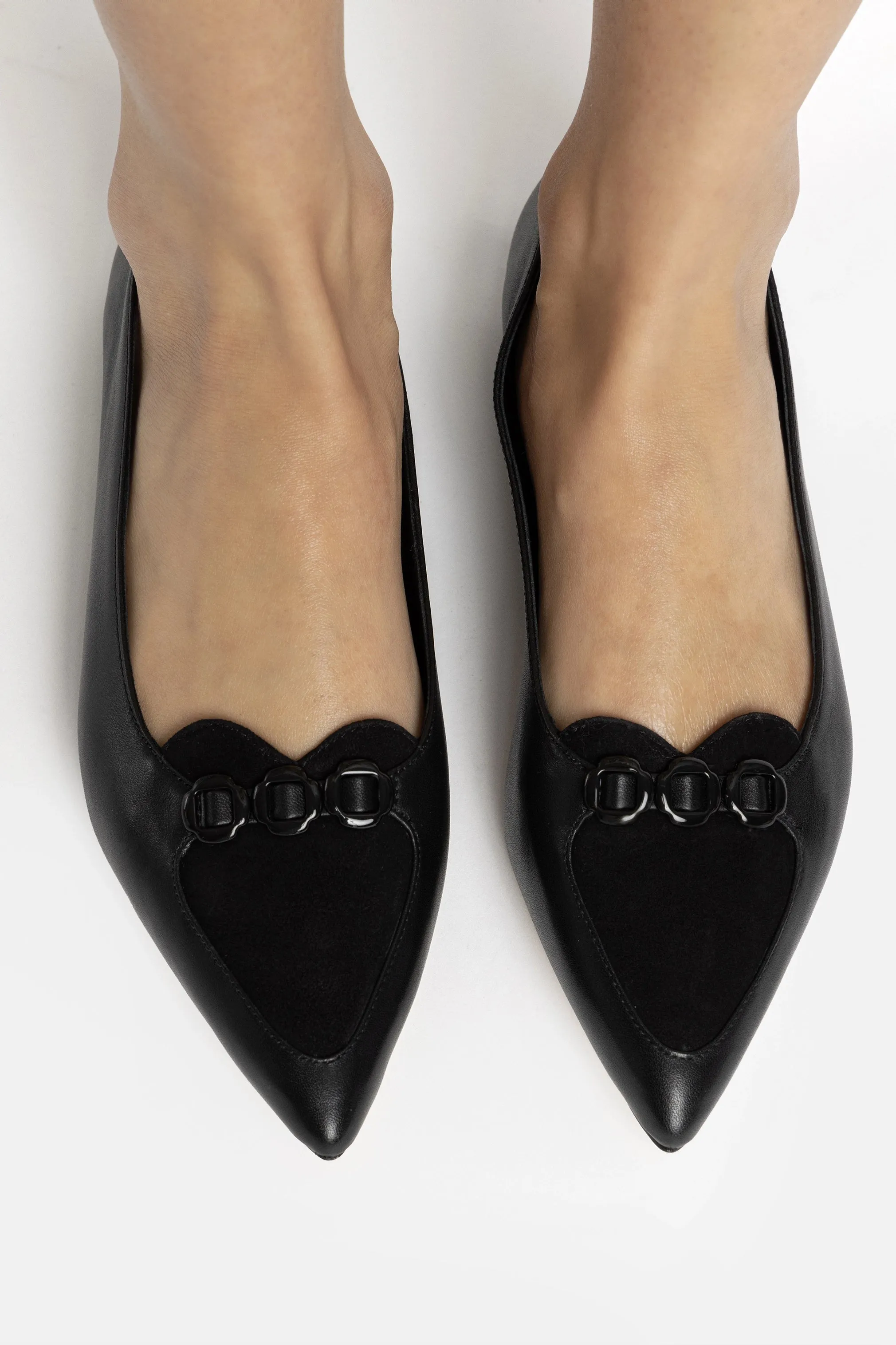 Audrey Flat In Black Leather