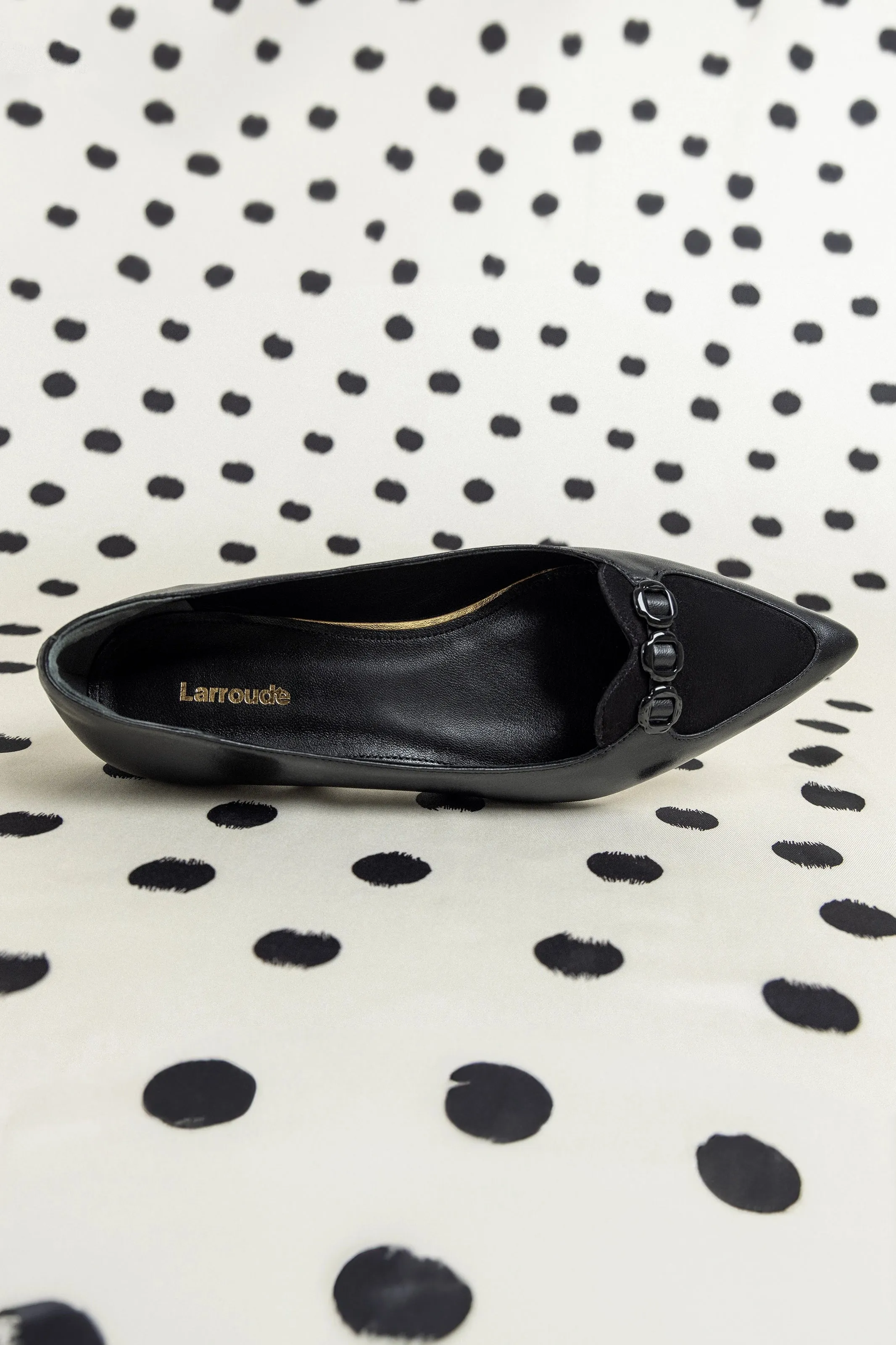 Audrey Flat In Black Leather