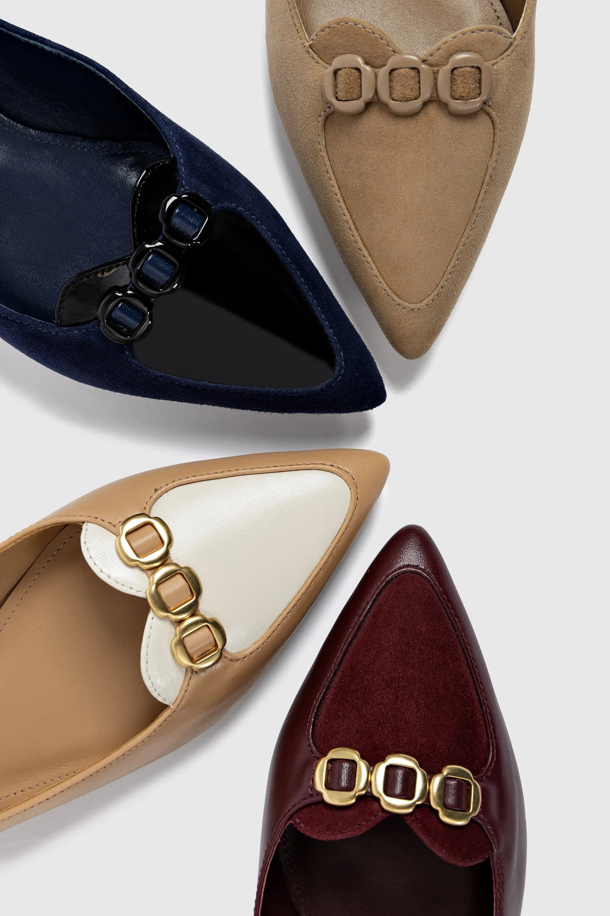 Audrey Flat In Hazelnut Suede