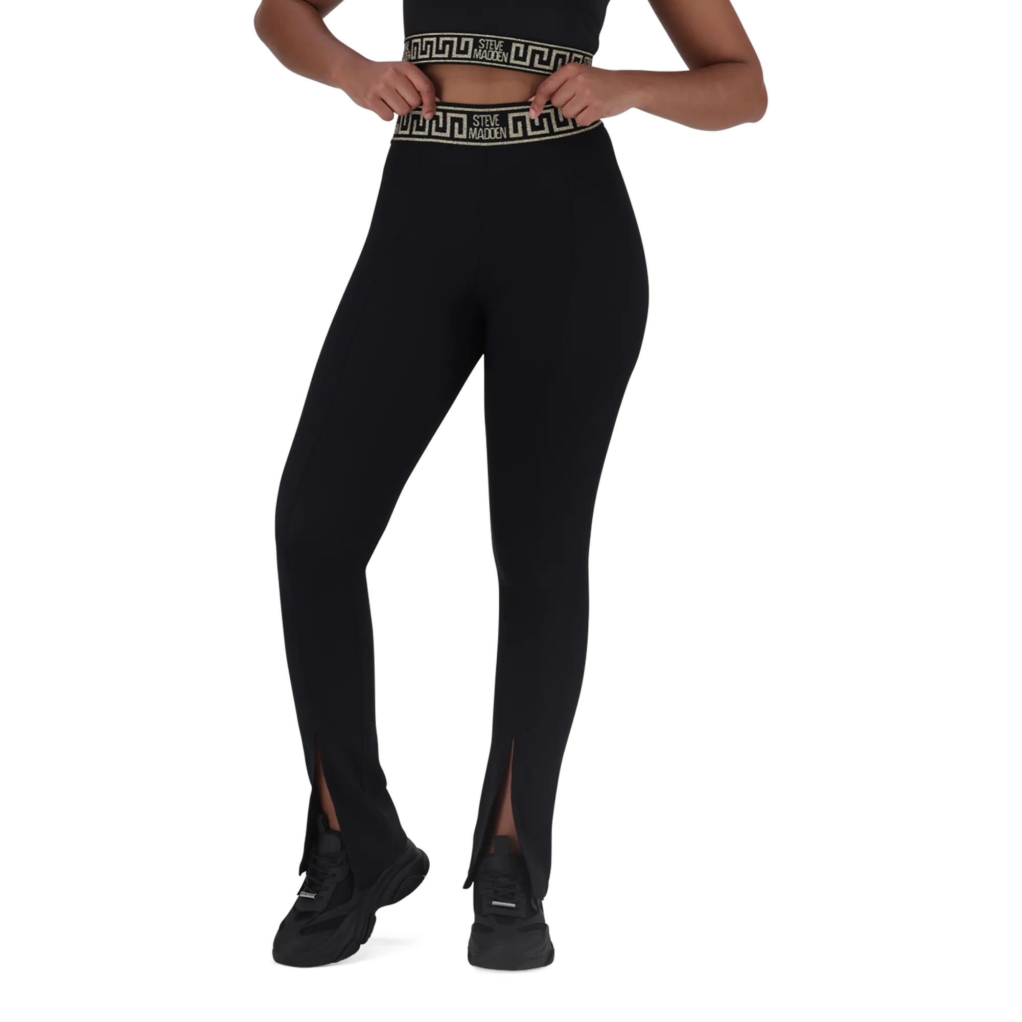 BAILEE BLACK FLARE SPLIT FRONT LEGGING