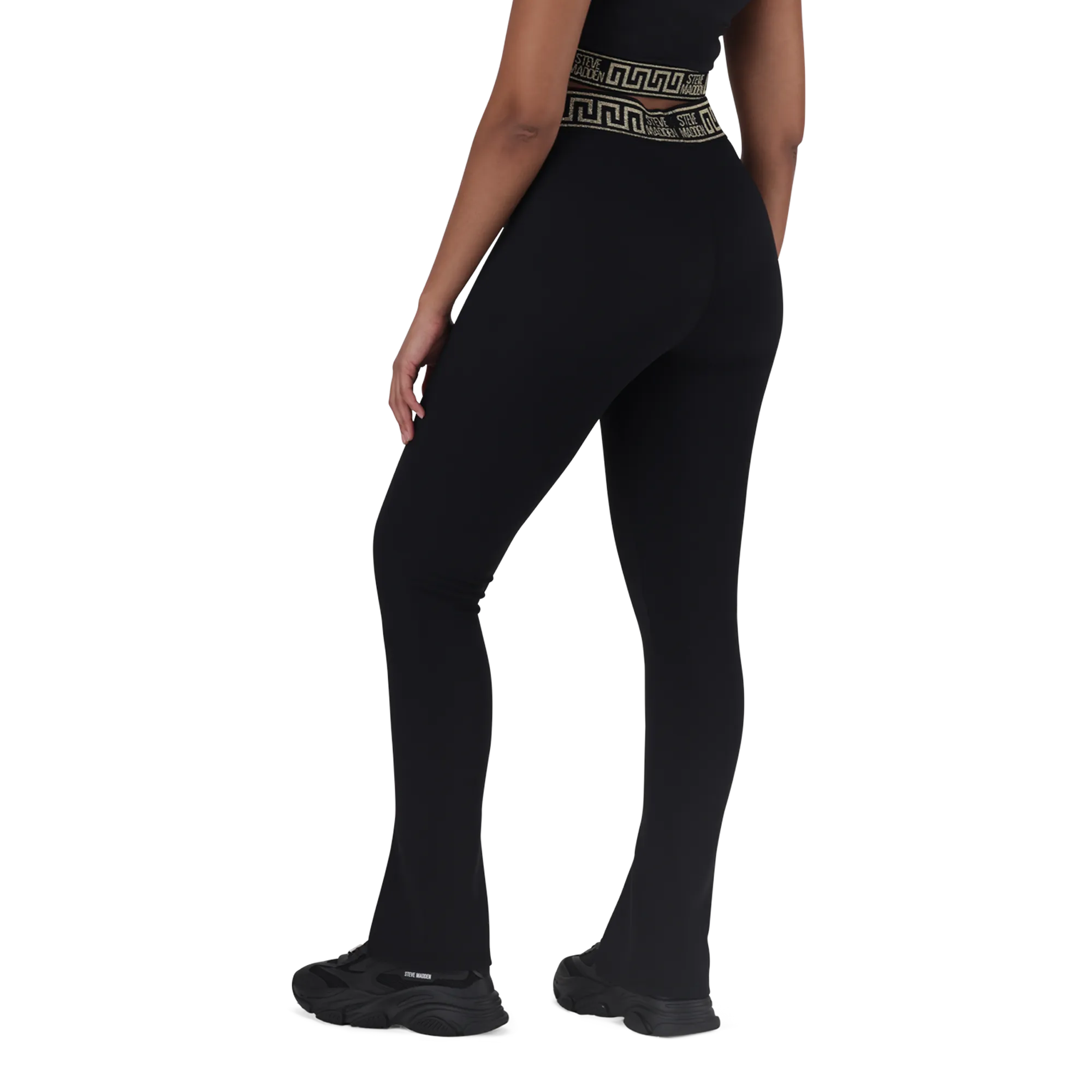 BAILEE BLACK FLARE SPLIT FRONT LEGGING