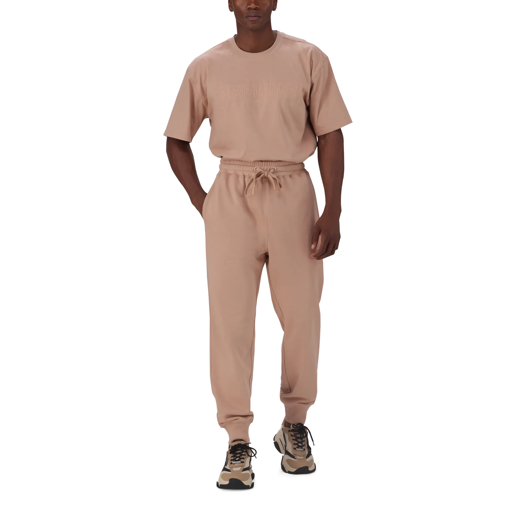 BECKHAM TAUPE FRENCH TERRY JOGGER