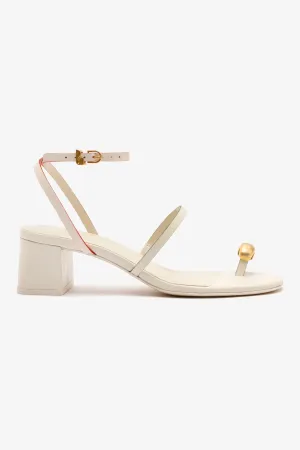 Biarritz Block In Ivory Leather