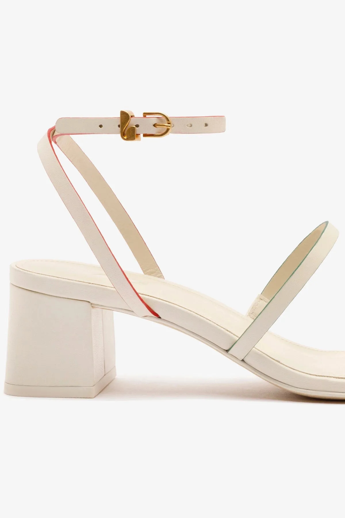 Biarritz Block In Ivory Leather