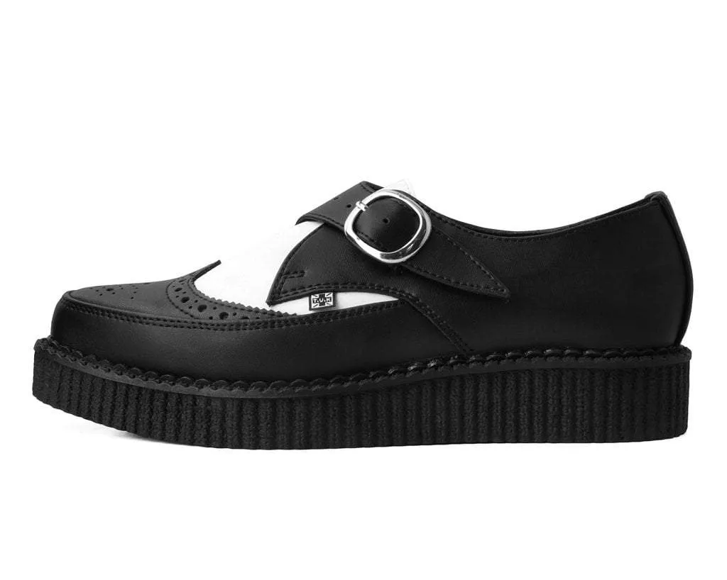 Black & White TUKskin? Wing Buckle Pointed Creeper
