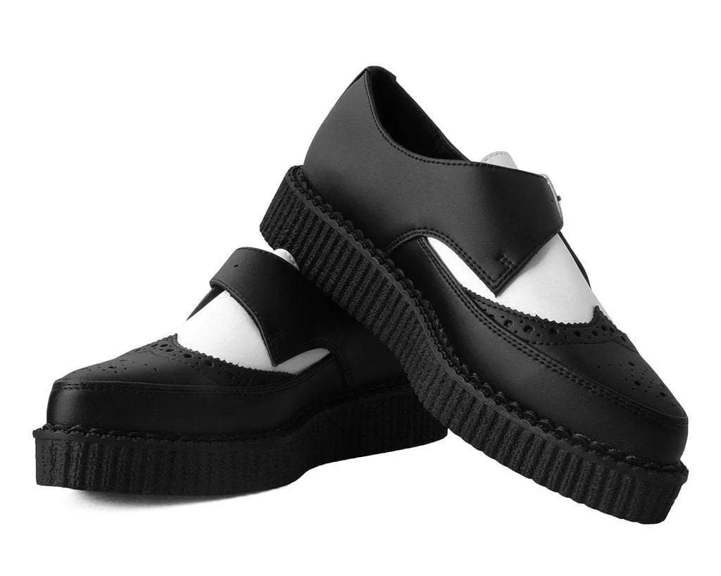 Black & White TUKskin? Wing Buckle Pointed Creeper