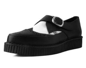 Black & White TUKskin? Wing Buckle Pointed Creeper