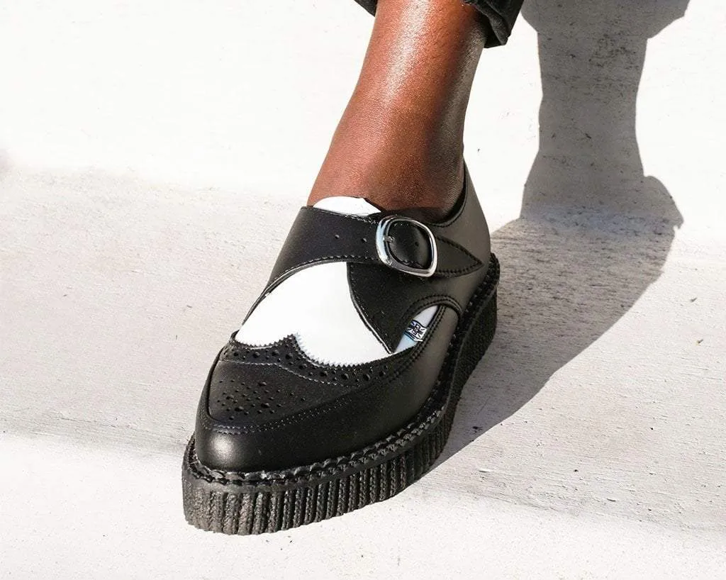 Black & White TUKskin? Wing Buckle Pointed Creeper