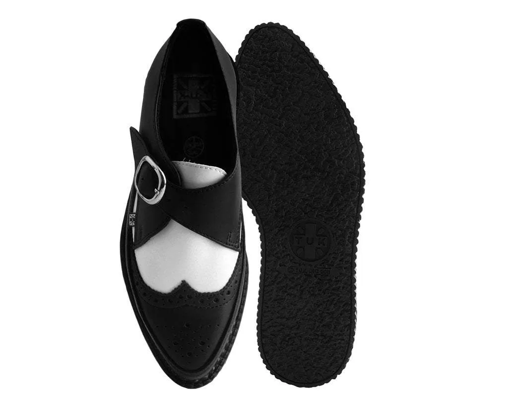 Black & White TUKskin? Wing Buckle Pointed Creeper