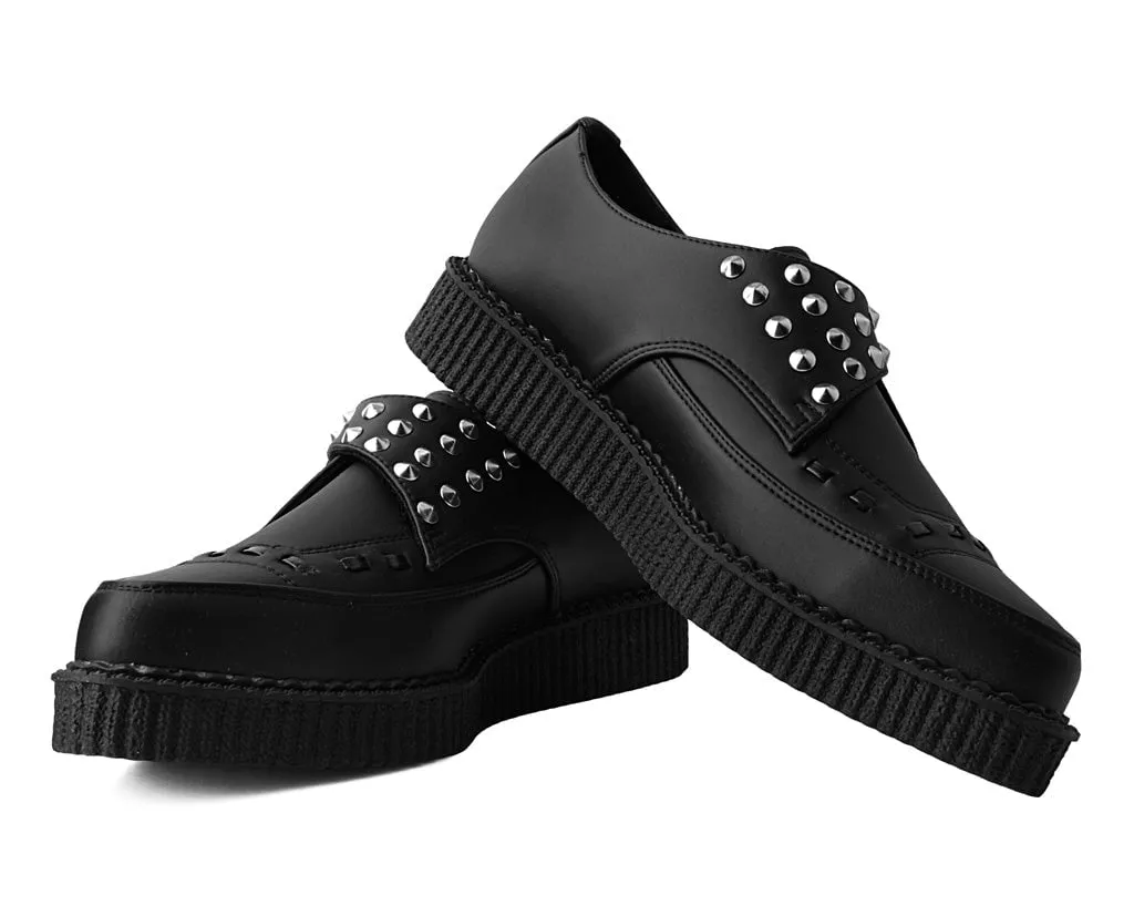 Black TUKskin? Studded Buckle Pointed Creeper