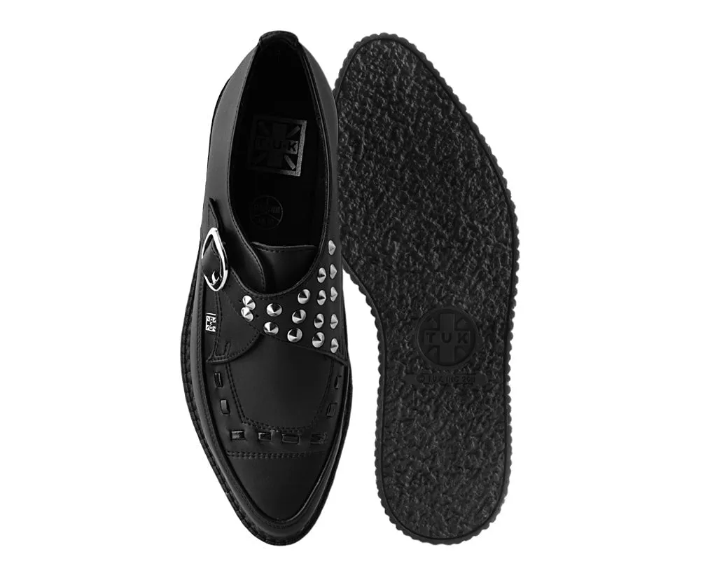 Black TUKskin? Studded Buckle Pointed Creeper