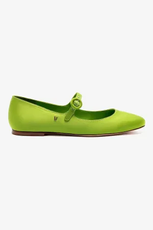 Blair Ballet Flat In Kiwi Satin