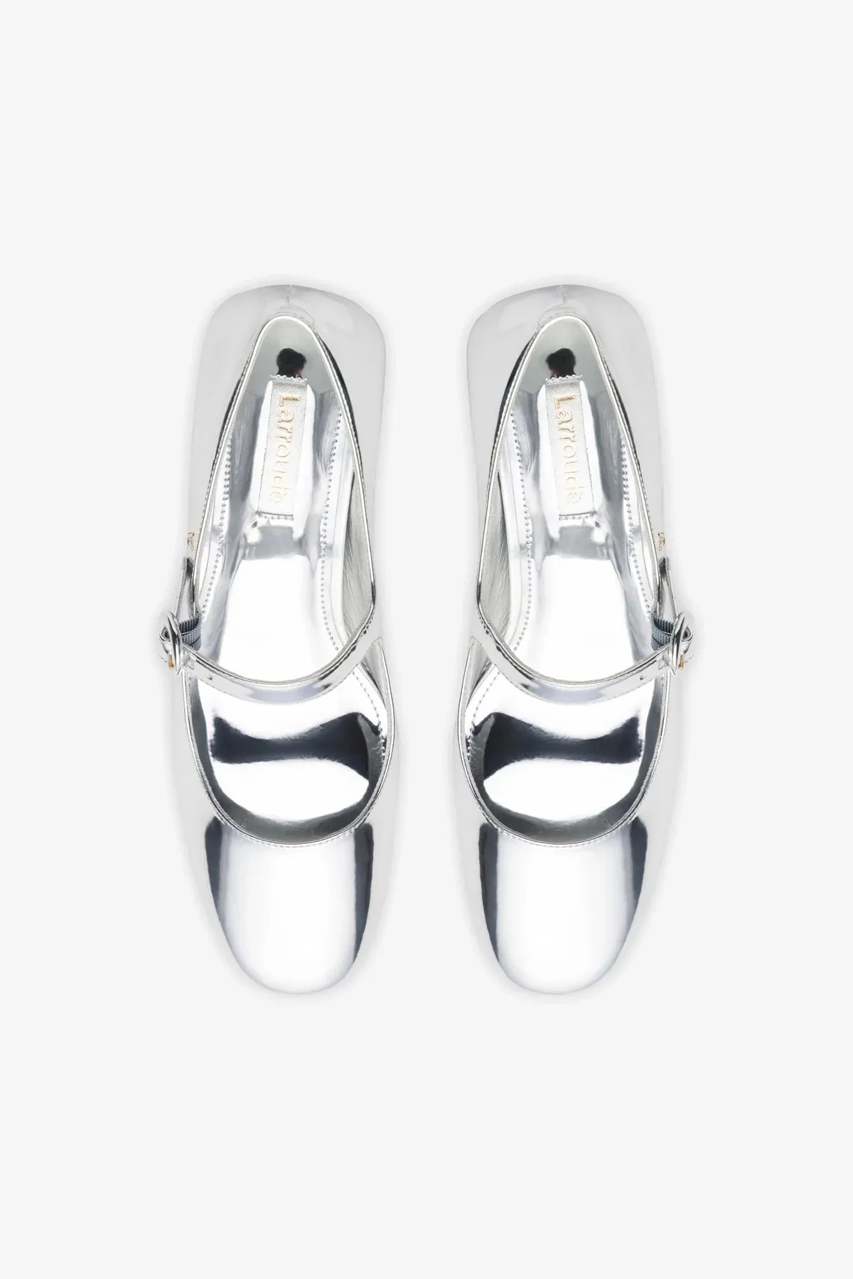 Blair Block Pump In Silver Specchio