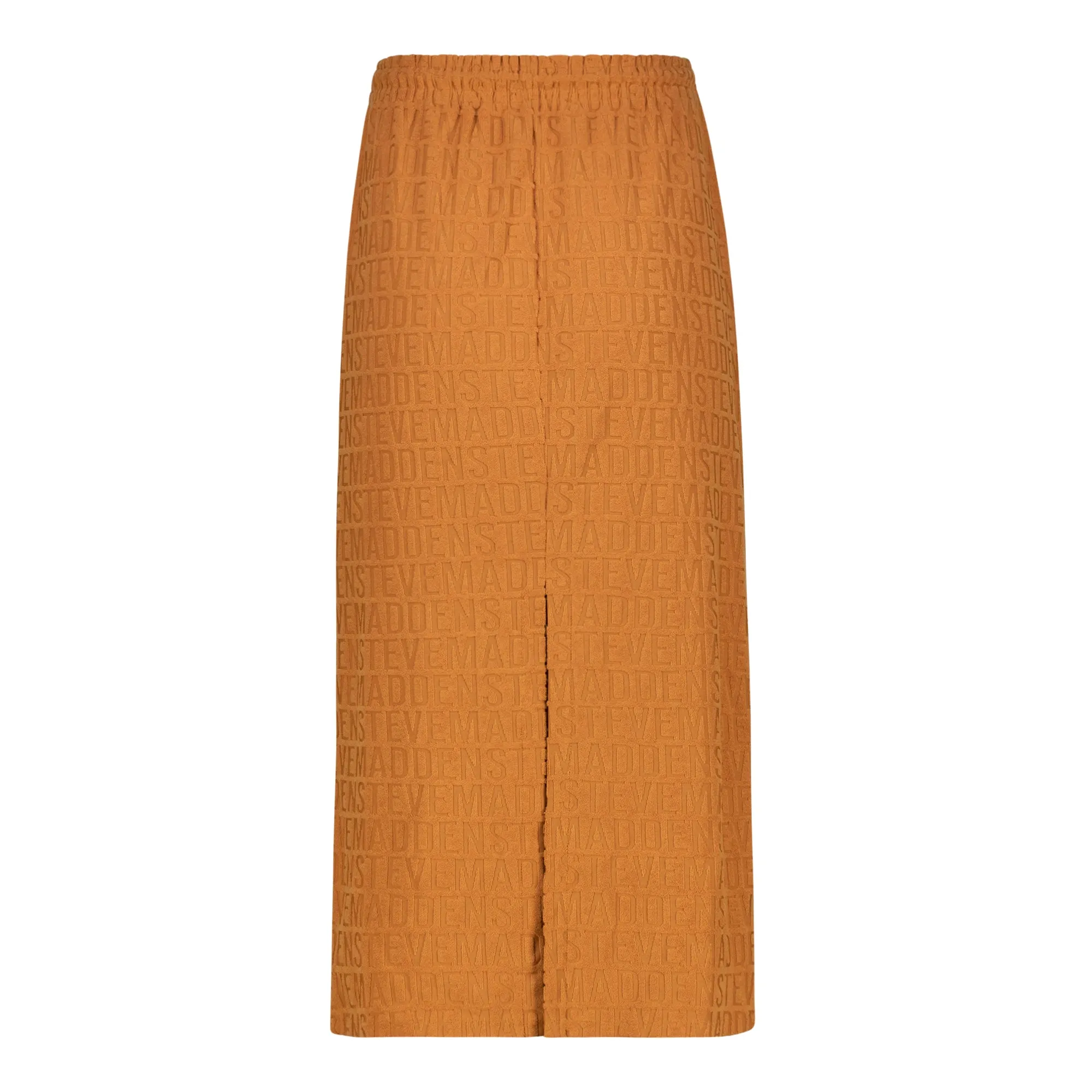 BONNIE DARK CARAMEL EMBOSSED LOGO SKIRT