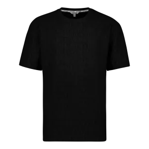 CALEB BLACK EMBOSSED T-SHIRT