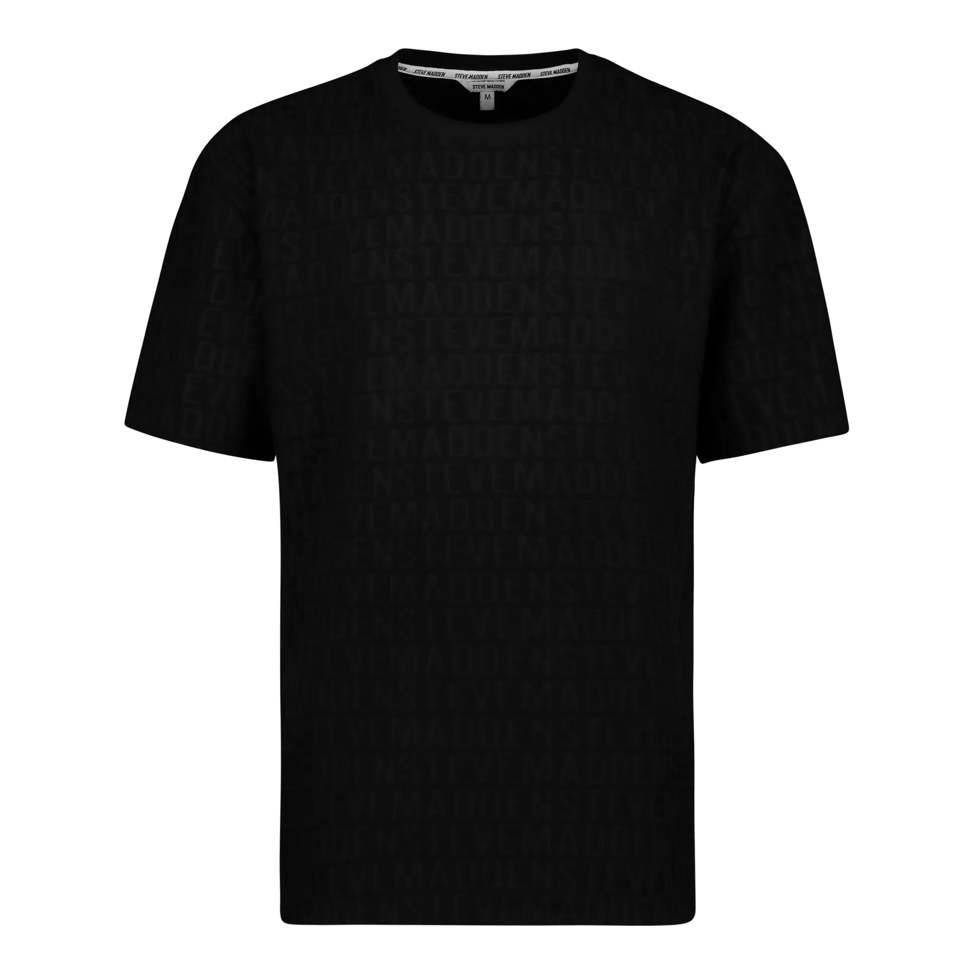 CALEB BLACK EMBOSSED T-SHIRT