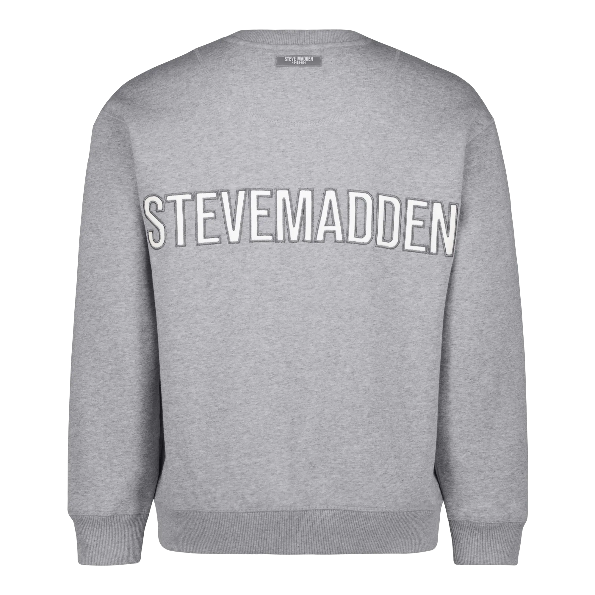 CAMDEN GREY MELANGE OVERSIZED FLEECE CREW NECK