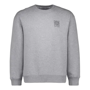 CAMDEN GREY MELANGE OVERSIZED FLEECE CREW NECK