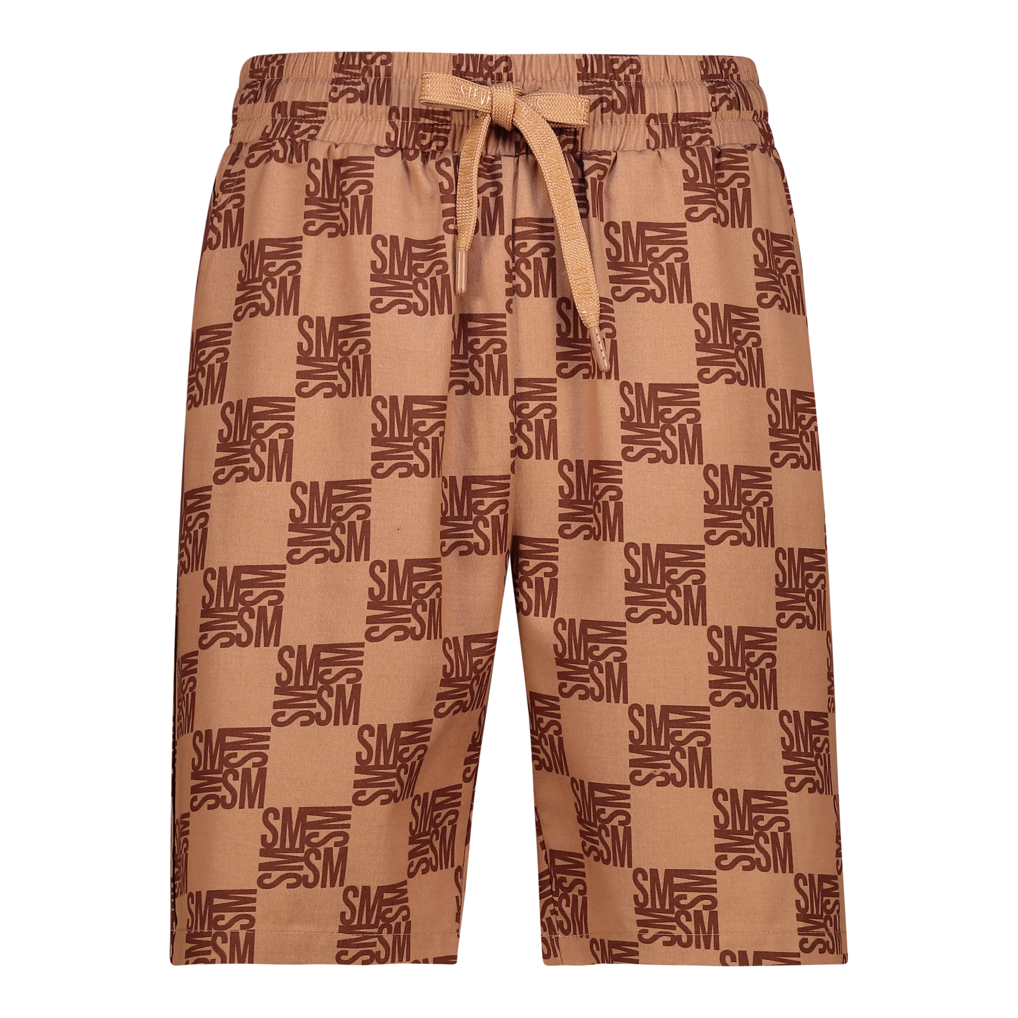 CARSON CAMEL CHECKER BLOCK SHORTS
