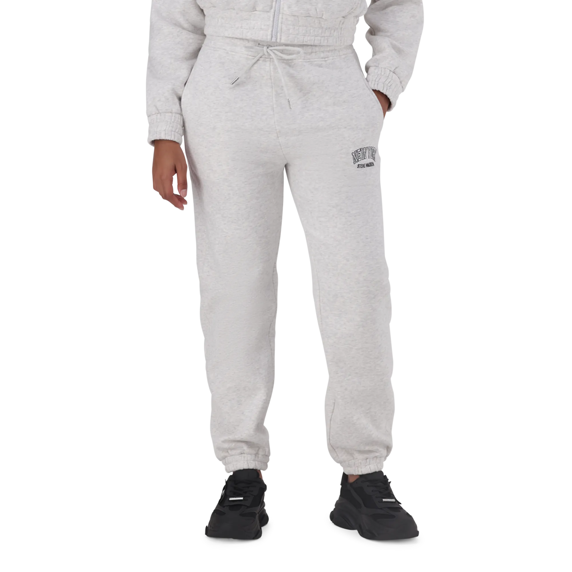 CATHERIN GREY MELANGE FLEECE JOGGER
