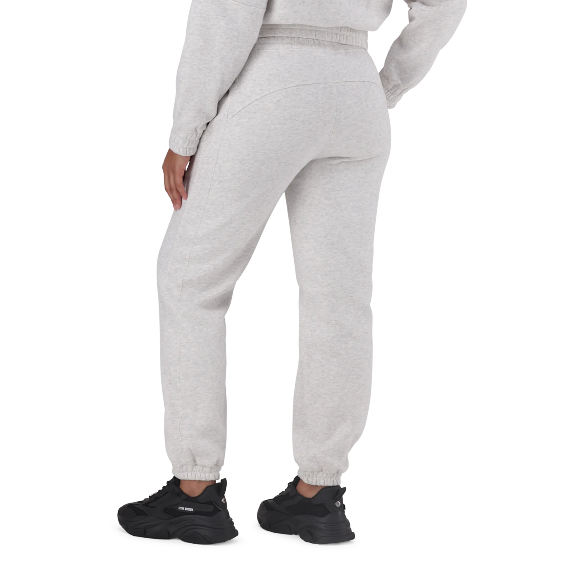 CATHERIN GREY MELANGE FLEECE JOGGER