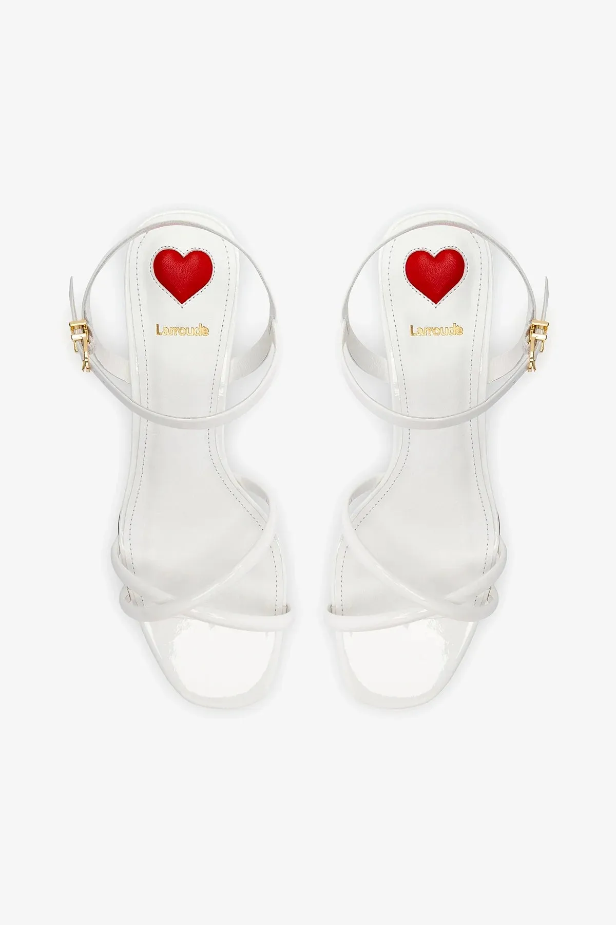 Charlotte Sandal In White Patent Leather