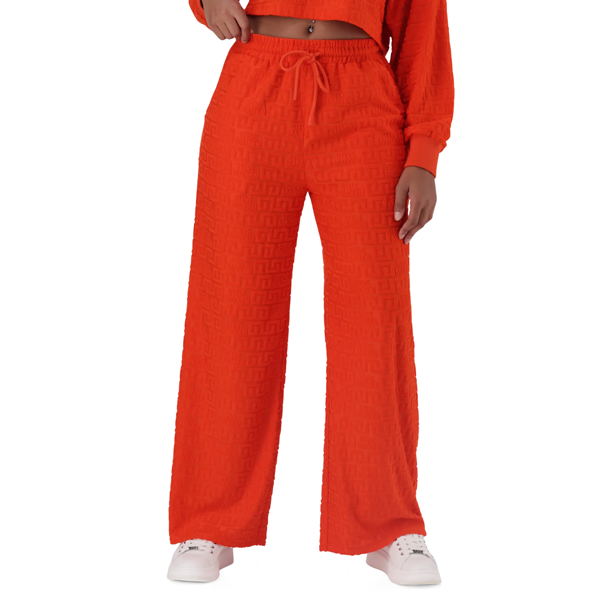 CHAYA TANGERINE WIDE LEG JOGGER WITH EMBOSSED LOGO