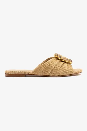 Chloe Gosselin by Larroud?? Nova Flat In Natural Raffia