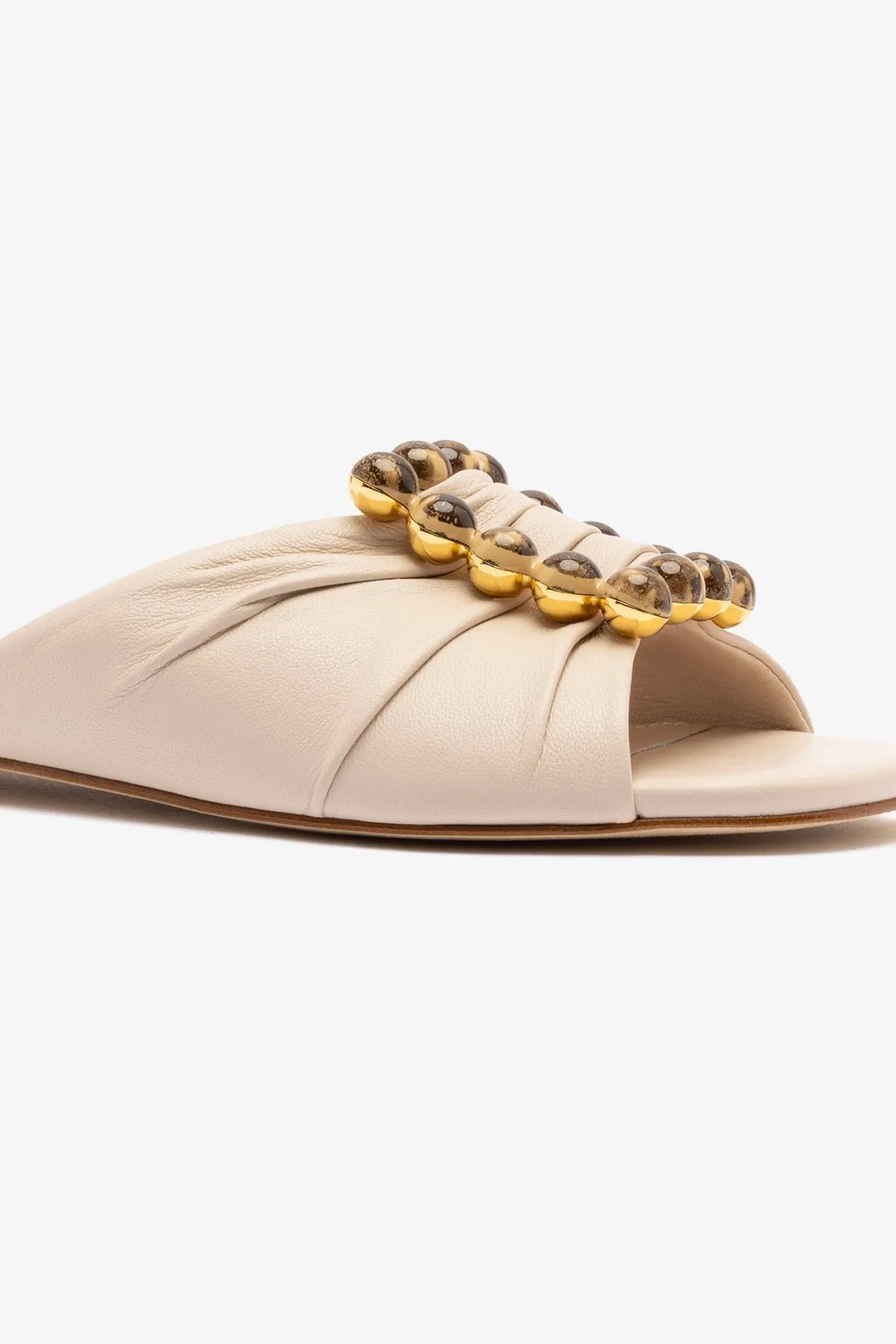 Chloe Gosselin by Larroud?? Nova Flat In Puff Cream Leather